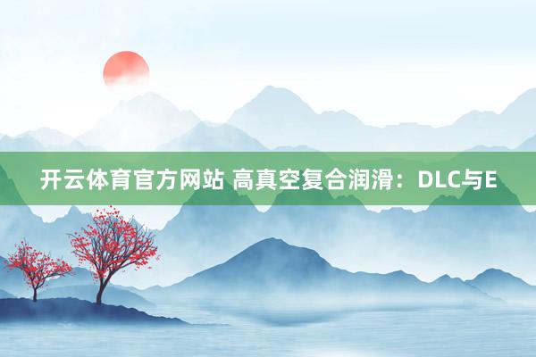 开云体育官方网站 高真空复合润滑：DLC与E