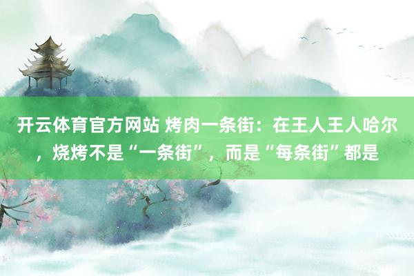 开云体育官方网站 烤肉一条街：在王人王人哈尔，烧烤不是“一条街”，而是“每条街”都是