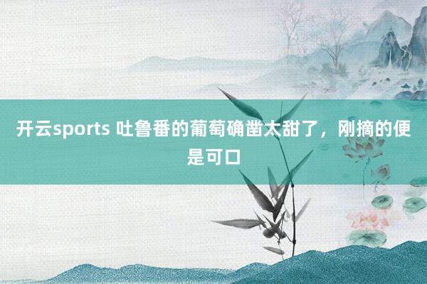 开云sports 吐鲁番的葡萄确凿太甜了，刚摘的便是可口