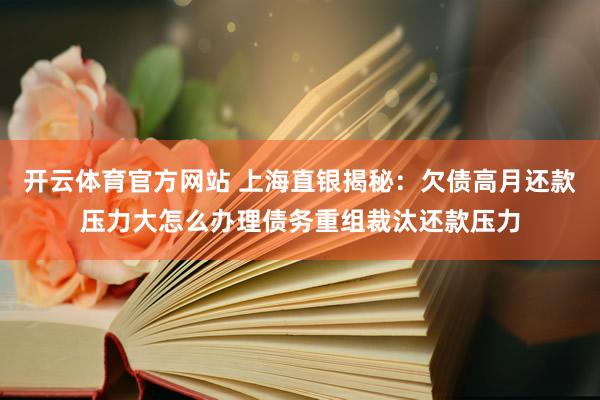 开云体育官方网站 上海直银揭秘：欠债高月还款压力大怎么办理债务重组裁汰还款压力