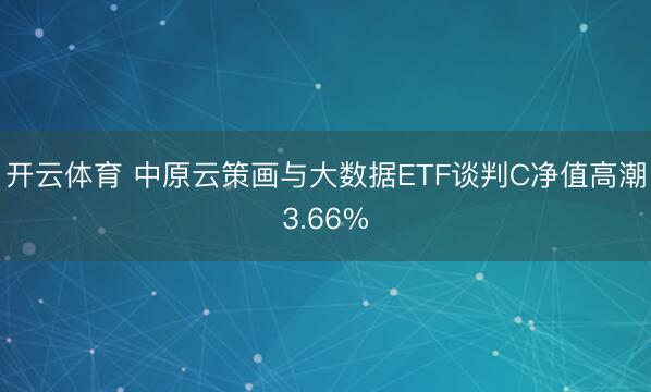 开云体育 中原云策画与大数据ETF谈判C净值高潮3.66%